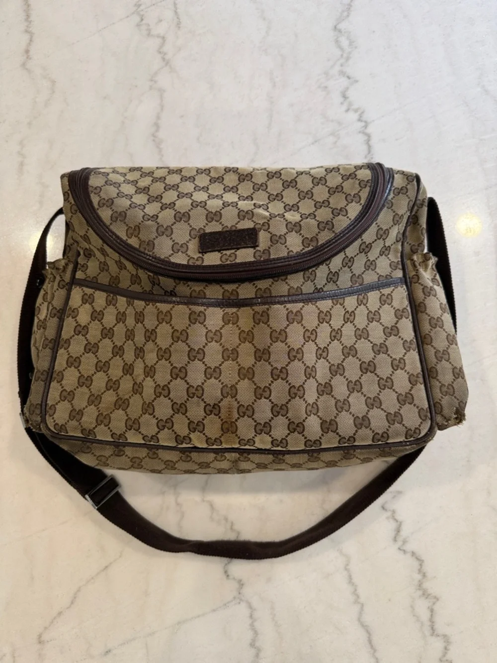 Gucci Vintage GG Diaper Bag / Messenger